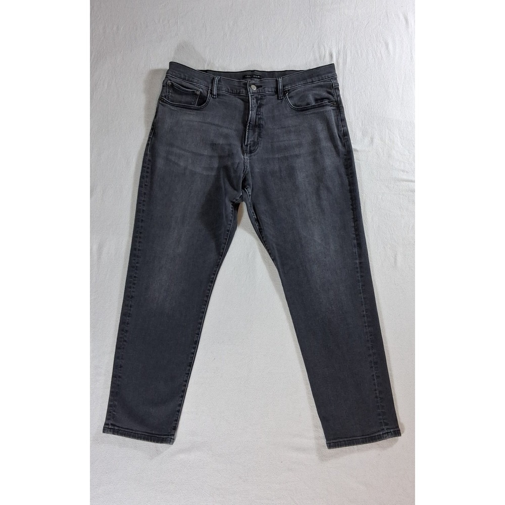 Lucky Brand Black Wash Straight Fit Jeans Men Size 38x30 Dark Gray Casual